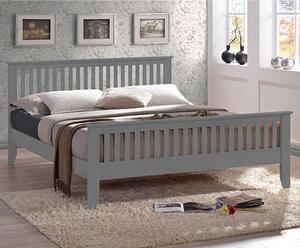 Turin Wooden Single Bed In Grey