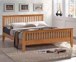 Turin Wooden King Size Bed In Honey Oak