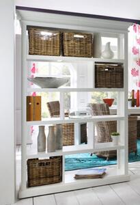 Allthorp Basket Set Room Divider Shelving Unit In Classic White