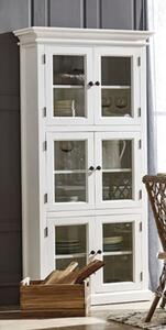 Allthorp Large Wooden Display Cabinet In Classic White