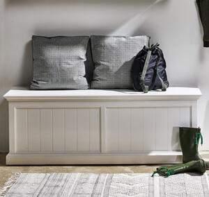 Allthorp Wooden Hallway Storage Bench In Classic White