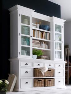 Allthorp Storage Bookcase With Basket Set In Classic White