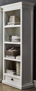 Allthorp Wooden Bookcase With 1 Drawer In Classic White