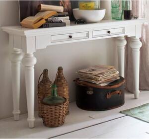 Proviko Wooden Console Table In Classic White