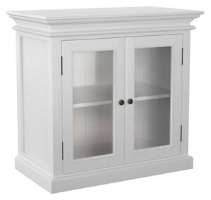 Allthorp 2 Glass Doors Display Cabinet In Classic White