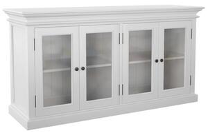 Allthorp 4 Glass Doors Display Cabinet In Classic White