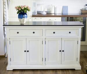 Provik Classic Sideboard In White Distress And Deep Brown