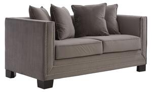 Pipirima Upholstered Velvet 2 Seater Sofa In Cyan Brown