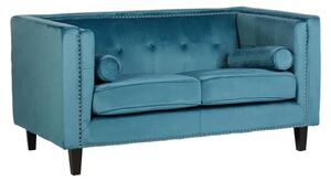 Felisen Upholstered Velvet 2 Seater Sofa In Blue