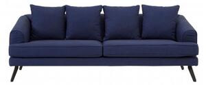 Myla 3 Seater Fabric Sofa In Navy Blue