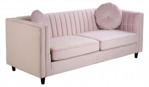 Lismore Upholstered Velvet 3 Seater Sofa In Pink