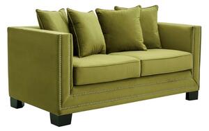 Pipirima Upholstered Velvet 2 Seater Sofa In Moss Green