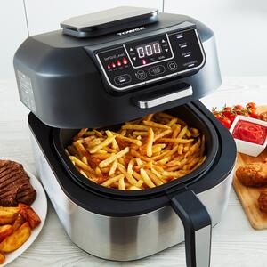Tower 5 in 1 Smokeless Grill 5.6L Air Fryer Black