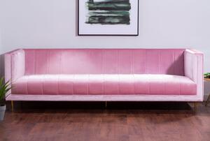 Otyliya Upholstered Velvet 3 Seater Sofa In Pink