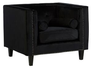 Felisen Upholstered Velvet Armchair In Black