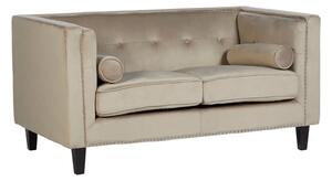 Felisen Upholstered Velvet 2 Seater Sofa In Mink