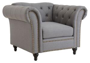 Kelly Upholstered Fabric Armchair In Grey