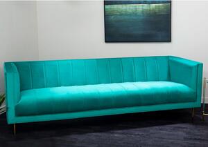 Otyliya Upholstered Velvet 3 Seater Sofa In Teal