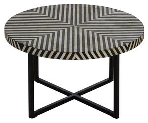 Algieba Round Wooden Coffee Table In Monochromatic Effect