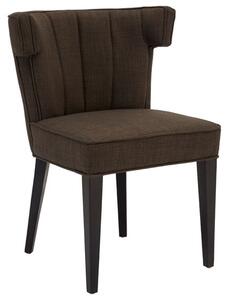 Orizone Upholstered Linen Fabric Dining Chair In Grey