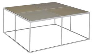 Orizone Glass Coffee Table With Chrome Stainless Steel Frame