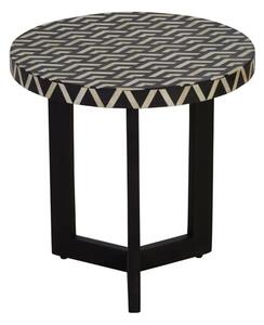 Algieba Wooden Side Table In Monochromatic Effect