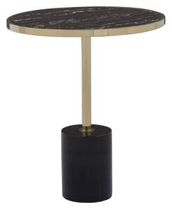 Orizone Black Marble End Table With Gold Steel Frame