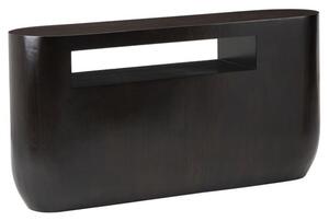 Gablet Oblong Design Wooden Console Table In Dark Brown