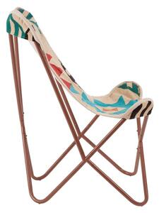 Cafenos Fabric Butterfly Bedroom Chair In Multicolor