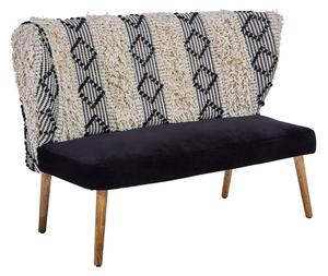 Cafenos Moroccan 2 Seater Fabric Sofa In White And Black