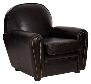 Sadalmelik Upholstered Faux Leather Classic Armchair In Black