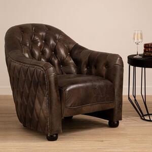 Sadalmelik Upholstered Faux Leather Armchair In Grey