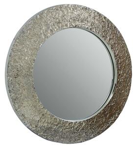 Almory Round Wall Bedroom Mirror In Nickel Frame