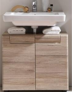 Melay Wooden Vanity Unit In San Remo Oak