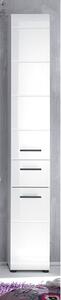 Zenith Bathroom Storage Cabinet In White With High Gloss Fronts