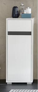 Solet Bathroom Floor Storage Cabinet In White Gloss