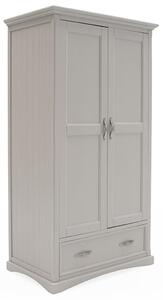 Ternary Wooden Wardrobe With 2 Doors In Grey