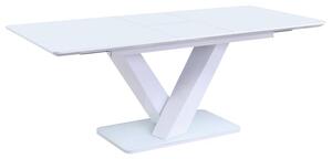 Raffle Large Glass Extending Dining Table In White High Gloss