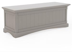 Ternary Wooden Blanket Box In Grey