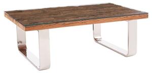 Kero Glass Top Coffee Table With U-Shaped Base In Natural