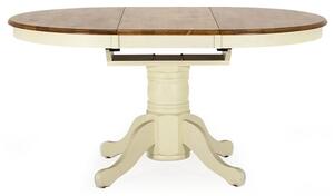 Cotswold Oval Wooden Extending Dining Table In Oak And Ivory