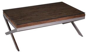 Kero Glass Top Coffee Table With Cross Base In Natural