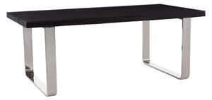 Kero Glass Top Dining Table With U-Shaped Base In Black