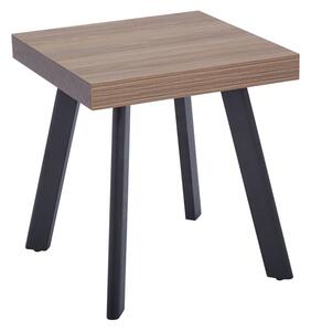 Owall Wooden Side Table With Black Metal Legs In Oak