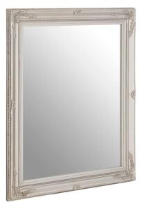 Calotas Rectangular Wall Bedroom Mirror In Silver Frame