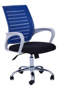 Bicot Home And Office Chair In Blue And White Armrests