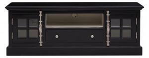 Coveca Wooden 2 Doors 1 Drawer TV Stand In Black