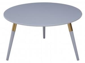 Nusakan Wooden Coffee Table In Light Grey And Gold