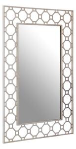 Zaria Arabesque Wall Bedroom Mirror In Antique Silver Frame