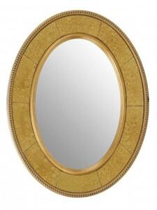 Bungle Oval Wall Bedroom Mirror In Antique Brown Frame